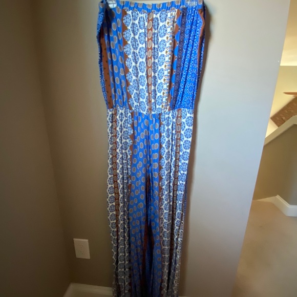 Boho Print Strapless Jumpsuit - Picture 3 of 4